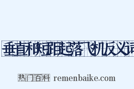 垂直和短距起落飞机反义词是什么意思的图片